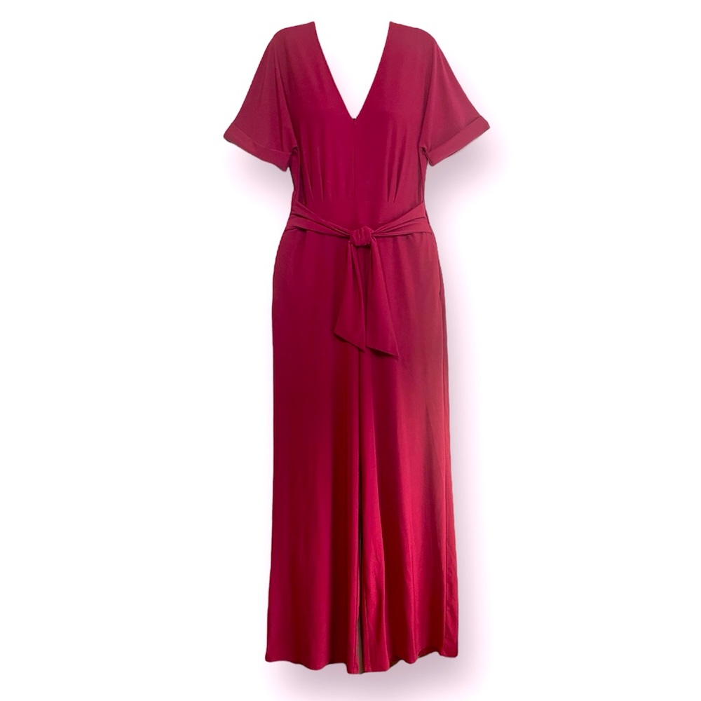 Burgundy short sleeve jumper